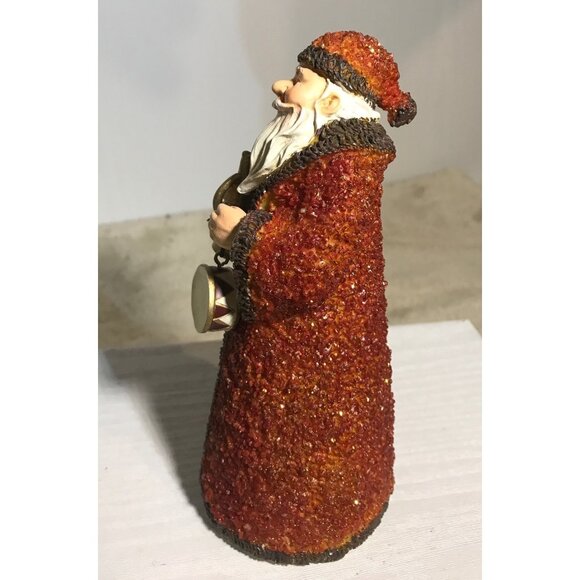 Vintage Santa Claus Figurine With Trumpet & Drum 7 Inch Tall Holiday Decoration - Picture 7 of 7